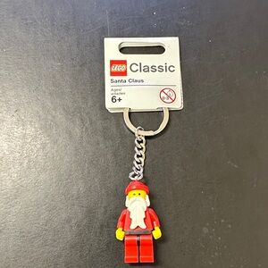 LEGO Santa Claus Keychain - Red, Yellow & White